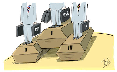 Cartoon zum Thema Waffenhandel